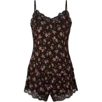 Hunkemoller Shorty 'Nana' brun / oliven / lyserød