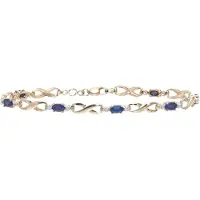 Diamant L'Eternel Armbånd 'Armband aus 375 Gelbgold mit Diamant mit Saphir' gylden gul
