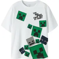 Name it T-shirt - NkmJulio - Minecraft - Bright White - - 6 år (116) - T-Shirt