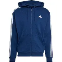 Adidas Essentials 3-Stripes French Terry Full-Zip hættetrøje, størrelse Small