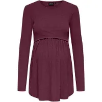 ONLY Maternity Shirts 'OLMMALAYA' vinrød