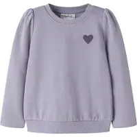 Name it Sweatshirt - NmfVima - Heirloom Lilac/Heart Embroidery - - 2 år (92) - Sweatshirt