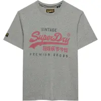 Superdry Bluser & t-shirts 'HERITAGE' grå / rød / sort