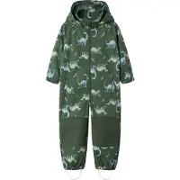 Name it Softshelldragt m. Fleece - Noos - NmmAlfa08 - Jungle Gre - - 5 år (110) - Softshell