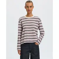 Selected Shirts 'SLFEssential' purpur / sort / hvid