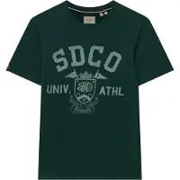 Superdry Superdrytil mænd. M1012431A Grøn Gothic Varsity-T-shirt (L), Casual, Bomuld, Korte ærmer
