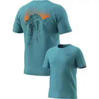 Dynafit - T-shirts - Back Graphic Co T-Shirt M Smoke Blue Approach til UnisexBomuld - Størrelse M - Blå