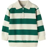 Name it Sweatshirt 'NMMLEV' grøn / hvid