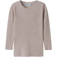 Name it Bluse - Uld - Rib - Noos - NmnWax - Violet Ice - - 7-8 år (122-128) - Bluse