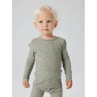 Name It Mini Bluse - Uld - Rib - Noos - NmnWax - Mulled Basil - - 4 år (104) - Bluse