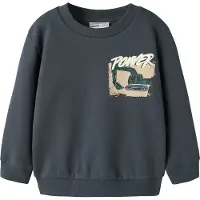 Name it Sweatshirt - NmmNayel - Ombre Blue - - 2 år (92) - Sweatshirt