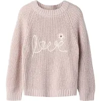 Lil´ Atelier Pullover 'NMFEMLEN' pastellilla / hvid