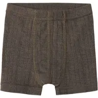 Name it Boxershorts - Uld - Rib - NmmWang - Morel - - 5 år (110) - Boxershorts