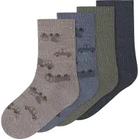 Name It Mini Strømper - NmmWak - 4-Pak - Satellite/4p Sate Jaq+ Ombre - - 31/33 - Strømper