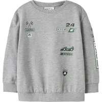 Name it Sweatshirt - NmmNilius - Grey Melange - - 6 år (116) - Sweatshirt