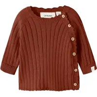 Lil´ Atelier Bluse - Strik - Rib - NbfNelsan - Mahogany - - 62 - Bluse