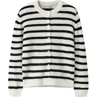 Name it Bluse - Strik - NkfNerina - Antique White/Black - - 13-14 år (158-164) - Bluse