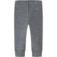 Name it Leggings - Uld - Rib - Noos - NbnWax - Folkstone Gray - - 68 - Leggings - Uld