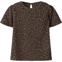 Name it T-shirt - NmfLinna - Chocolate Brown - - 4 år (104) - T-Shirt