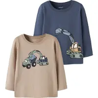 Name it Bluser - 2-pak - NmmKarke - Sesame/Vintage Indigo - - 3 år (98) - Bluse