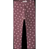 Name it Leggings - Fleece - NmfDavina - Wild Ginger/Flowers - - 2 år (92) - Leggings