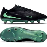 Nike Phantom 6 Elite Low Cut SG-PRO Shadow - Sort/Grøn - Soft Ground (SG), størrelse 42