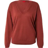 HUGO Sweater med V-hals i en uldblanding med kashmir