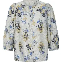 Fransa Bluse 'SERENA' blå / blandingsfarvet