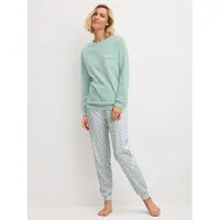 Calida Pyjamas 'Sweet Dreams' mint / lysviolet / hvid
