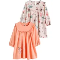 Next Natskjorte 'Mouse' beige / orange / pink