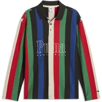 Puma Memory Lane Referee Rugby Polo Men, Clothing, Buttercream/Multi Color, XS