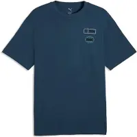 Puma Graphics Relaxed Stacked Tee Men, Clothing, Midnight Petrol, XL