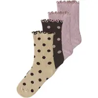 Name it Sokker 'NMFNINA' beige / brun / lysviolet