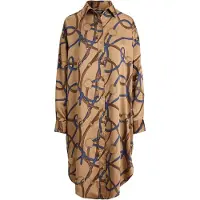 Ralph Lauren Blusekjole mørkebeige / marin / brun / gylden gul