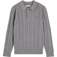 Tommy Hilfiger Bluse - Strik - Gråmeleret - - 7 år (122) - Bluse