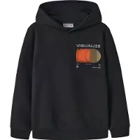 Name it Hættetrøje - NkmNigo - Black - - 9-10 år (134-140) - Hættetrøje