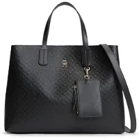 Tommy Hilfiger Håndtaske 'SATCHEL MONO' sort