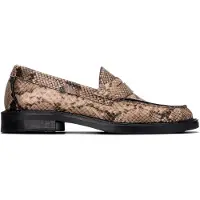 Xti Xtitil kvinder. 14602102-SERPIENTE Loafers 146021 gråbrun (41), 1-3 cm, Ingen, Casual, Dyreprint, Klassisk, Gråt