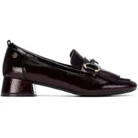 Carmela Carmelatil kvinder. 16436203-BURDEOS Granat mokkasiner i læder 164362 (40), 3-5 cm, Ingen, Casual, Rødbrun, Klassisk, Patentlæder