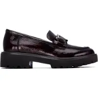 Xti Xtitil kvinder. 14625803-BURDEOS Mokkasiner 146258 bordeaux (38), 3-5 cm, Ingen, Casual, Rødbrun, Klassisk, Patentlæder