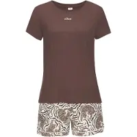 s.Oliver Pyjamas lysebeige / brun