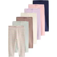 Next Leggings creme / navy / brokade / mint / lilla / lyserød