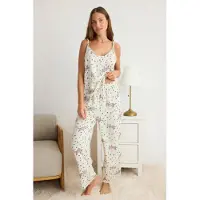 Trendyol Pyjamas chamois / marin / lyseblå / gammelrosa