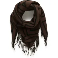 Soaked in luxury Sjal 'Pentile' brun / sort