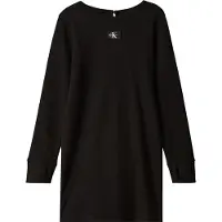 Calvin Klein Kjole - Rib - Sort - - 8 år (128) - Kjole