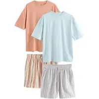 Next Pyjamasbukser creme / pastelblå / mørkelilla / lyseorange