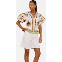 Lipsy Bluse creme / himmelblå / orange / vinrød