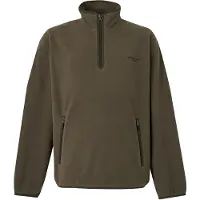 Carhartt WIP - Mærker - Edmore Half Zip Sweat Fleece Cypress Black til UnisexUld - Størrelse M - Kaki