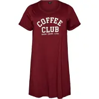 Zizzi Pyjamas 'MALLY' burgunder / hvid