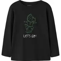 Name it Bluse - NmmNedin - Sort m. Print - - 4 år (104) - Bluse
